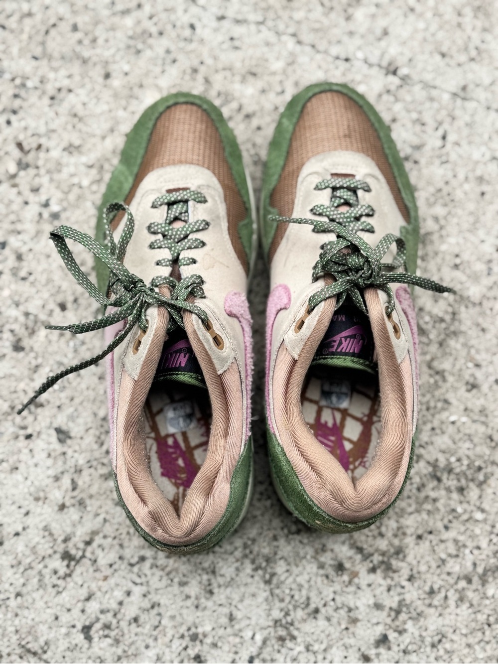 Nike Green, Pink & Brown Mixed-Material air max